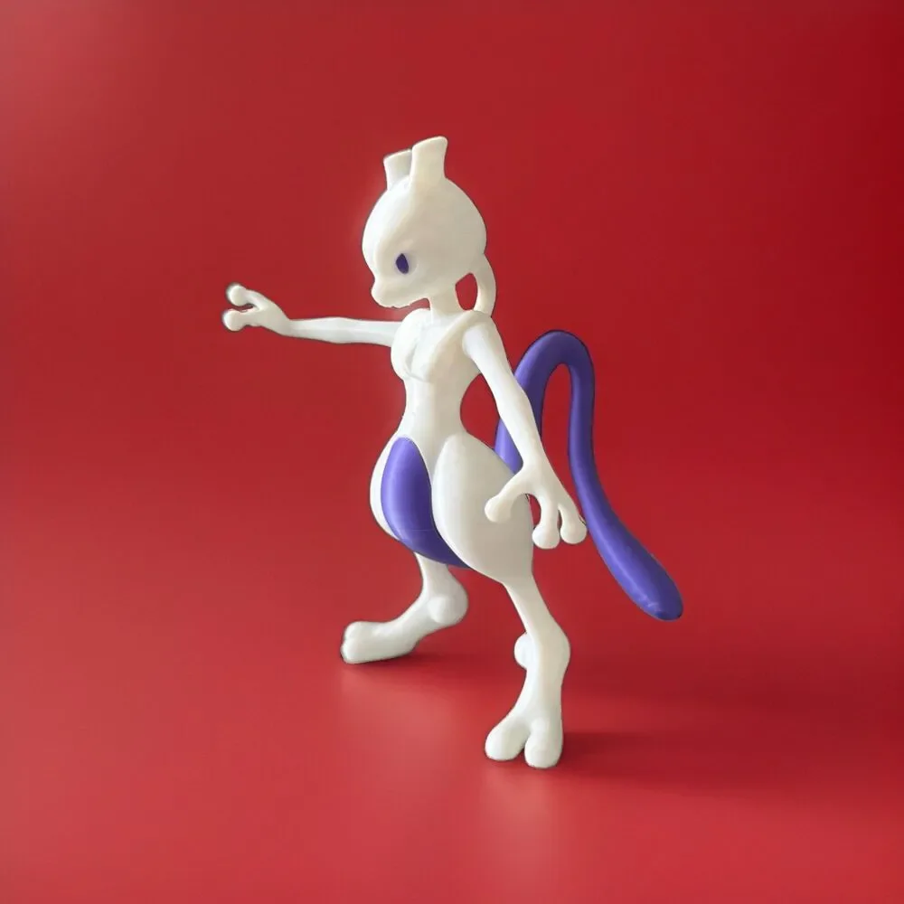 Mewtwo 6 in Pokemon Figurine High Fidelity Design USA Made Sustainable Materials